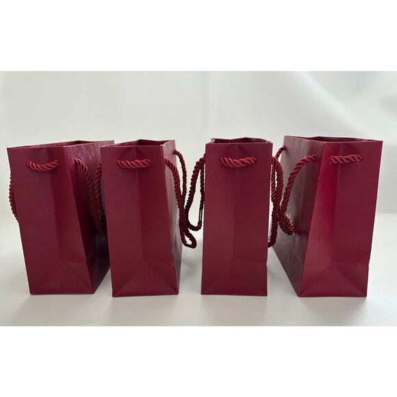 Cartier Textured Gift Bags Burgundy Petite 7 x 7 7/8 in. Set Of Four - Picture 13 of 15